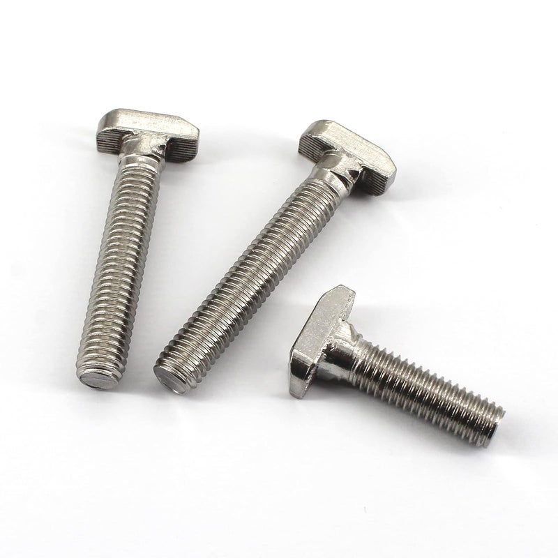 Faspiroty 20Pcs M8x30mm 304 Stainless Steel T-Slot Bolt 40 Series Aluminum Profile T-Shaped Screw Bolt Fastener 17.8mm Head Size - Image 3